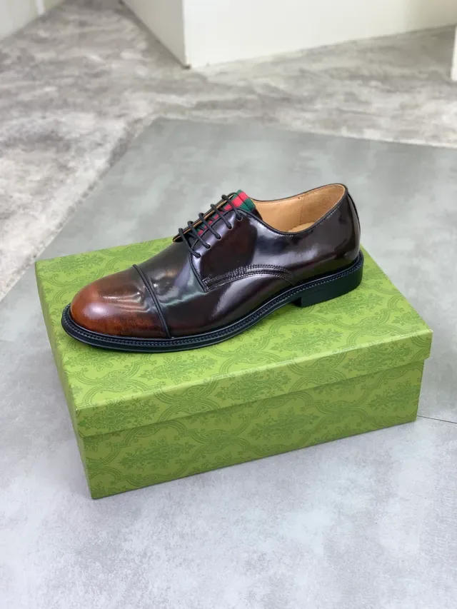 Gucci Chaussures Oxford Cap-Toe Deux Tons Patina 4