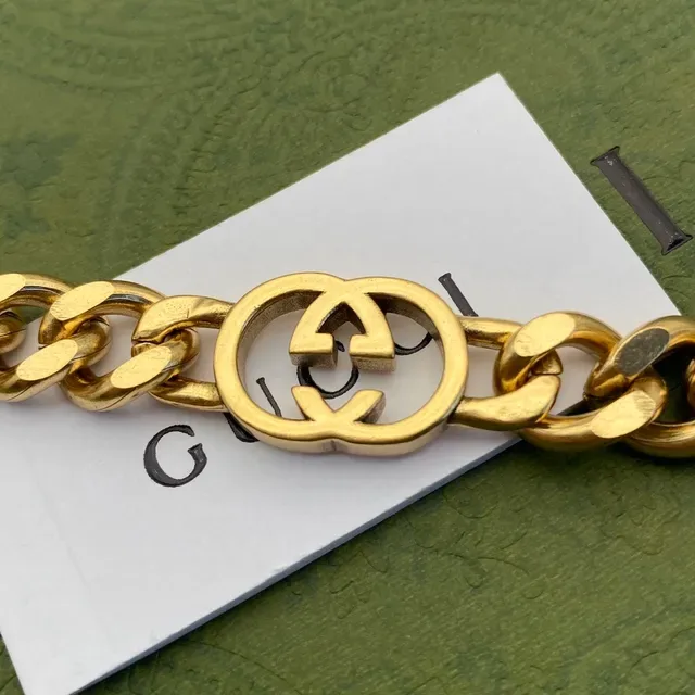 Gucci Dionysus Tiger Charm Gold-Tone Chunky Chain Bracelet 4
