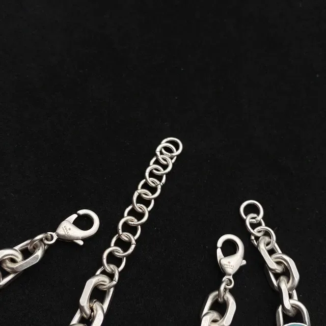 Gucci Enamel GG Medallion Chain Necklace 2