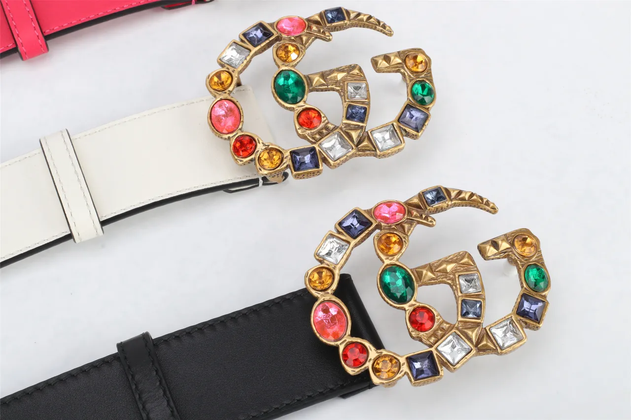 Gucci GG Marmont Crystal-Embellished Leather Belt 3