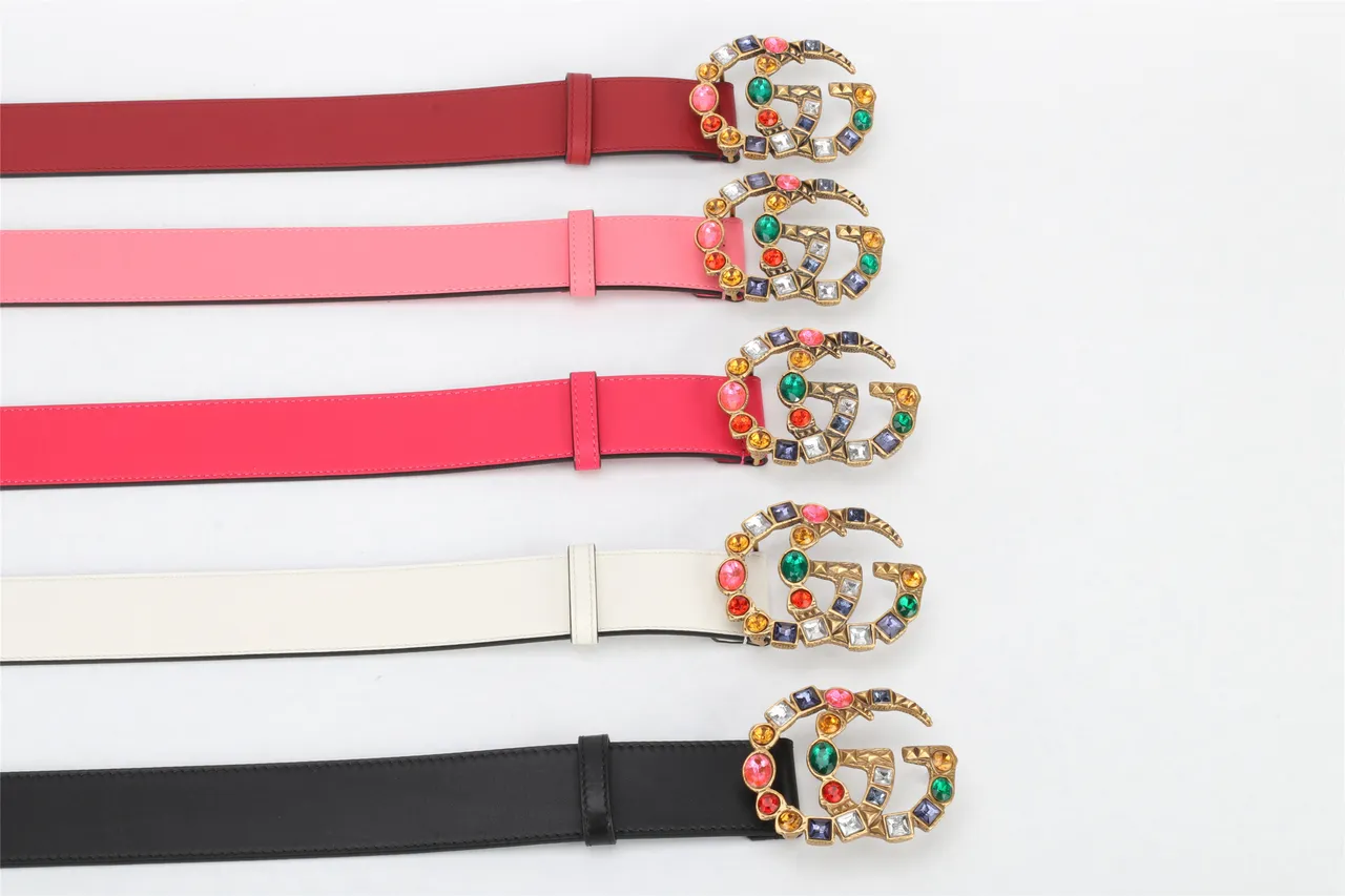 Gucci GG Marmont Crystal-Embellished Leather Belt 5