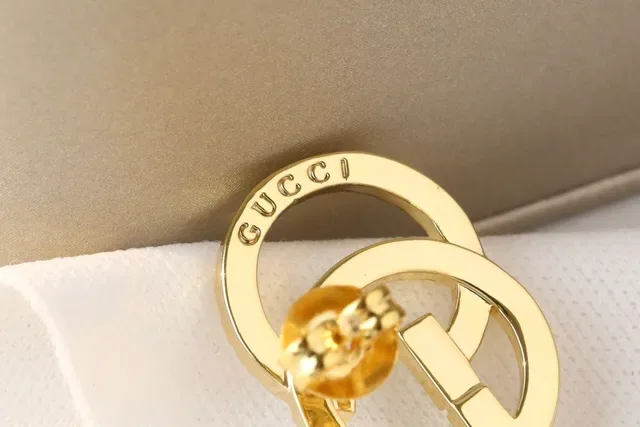 Gucci GG Marmont Crystal Interlocking G Stud Earrings 5