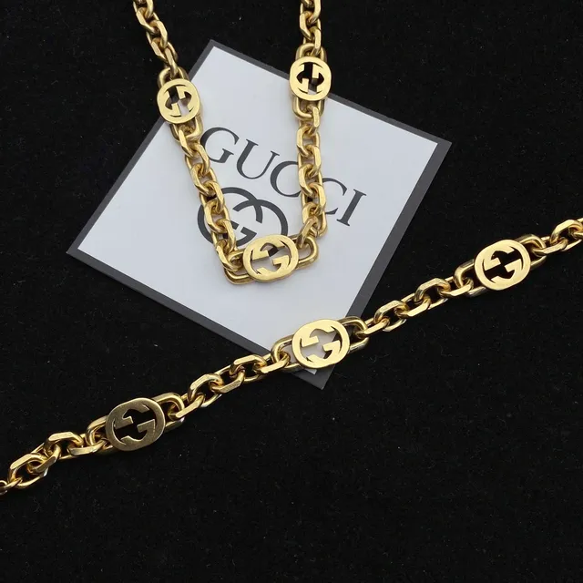 Gucci GG Marmont Gold Chain Interlocking G Motifs Necklace 2