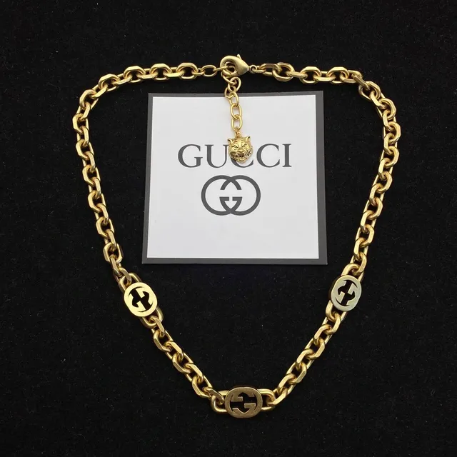 Gucci GG Marmont Gold Chain Interlocking G Motifs Necklace 3