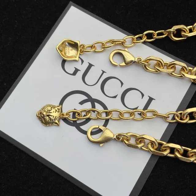 Gucci GG Marmont Gold Chain Interlocking G Motifs Necklace 5