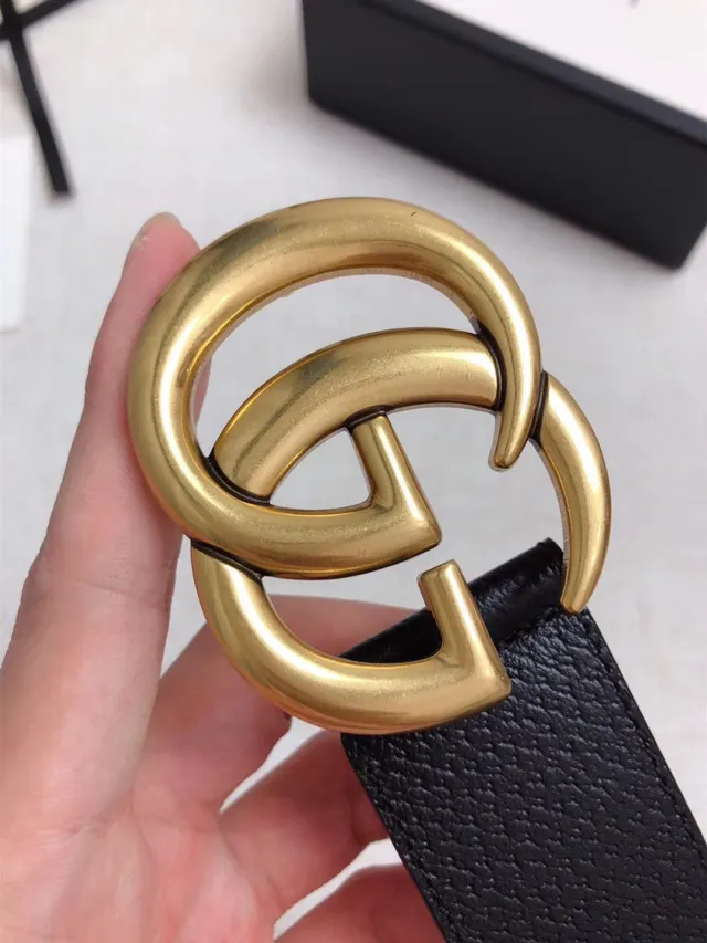 Gucci GG Marmont Interlocking Double G Black Leather Belt 4