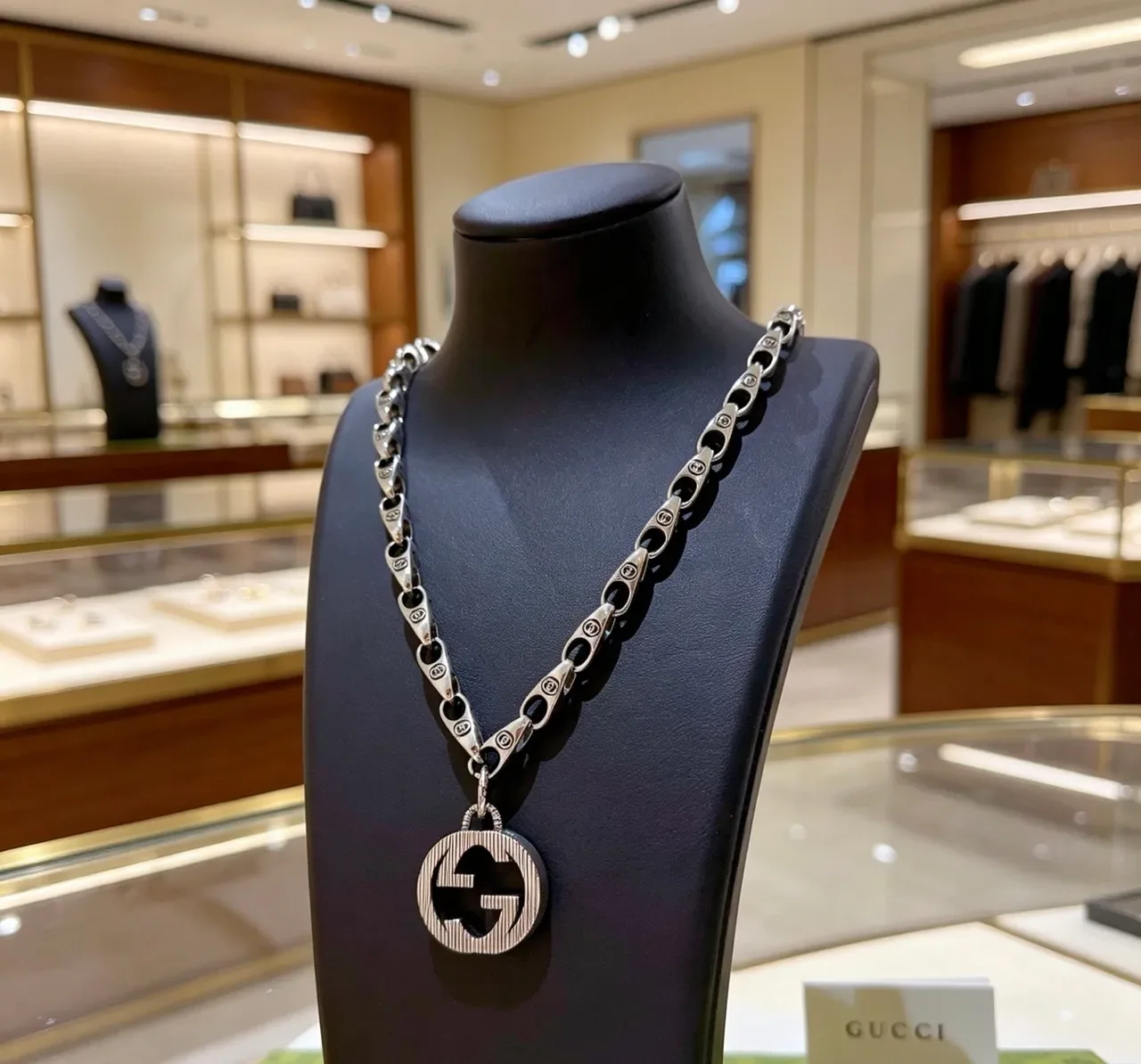 Gucci GG Marmont Interlocking GG Pendant Necklace 8