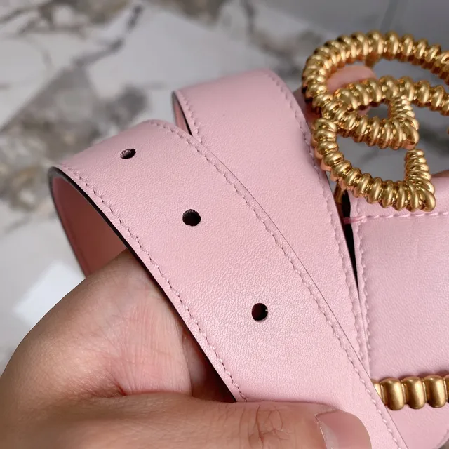 Gucci GG Marmont Pink Leather Belt 3