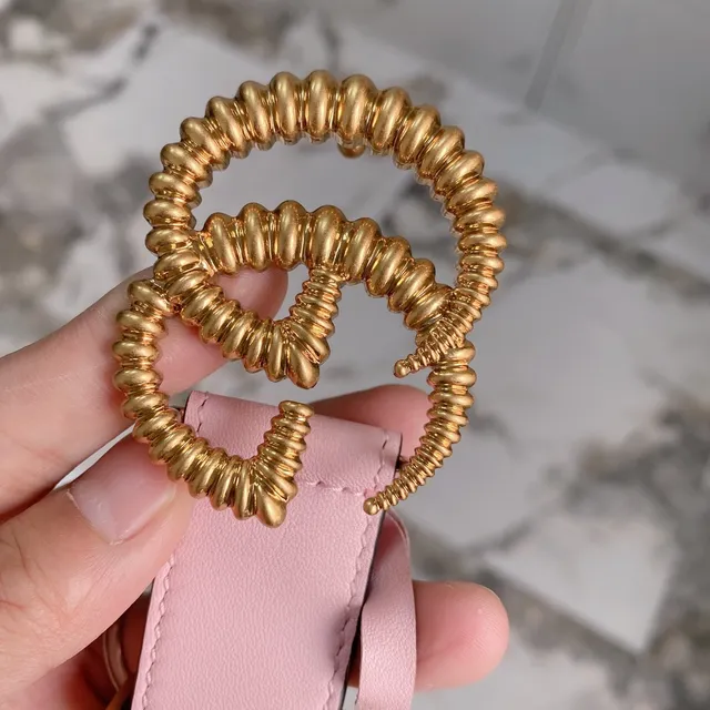 Gucci GG Marmont Pink Leather Belt 5