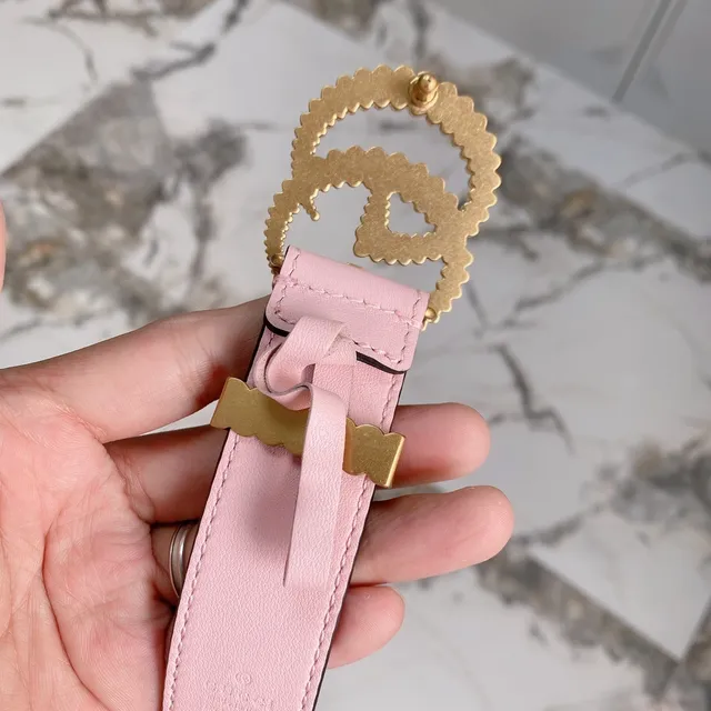 Gucci GG Marmont Pink Leather Belt 7