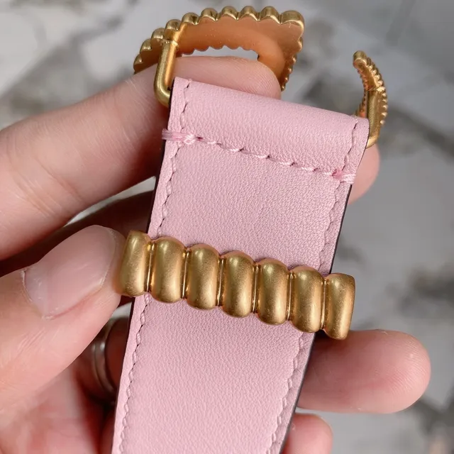 Gucci GG Marmont Pink Leather Belt 8