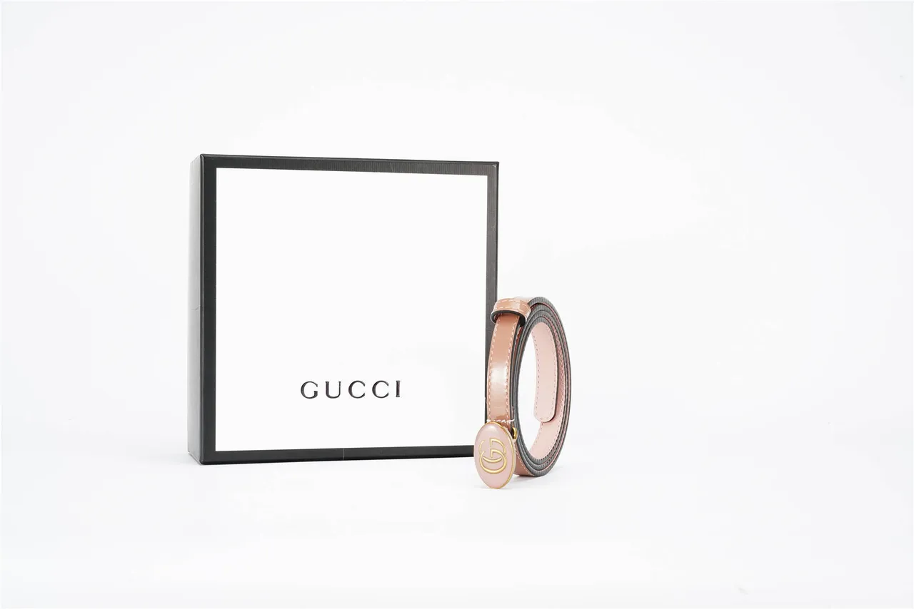 Gucci GG Marmont Pink Patent Leather Belt 6