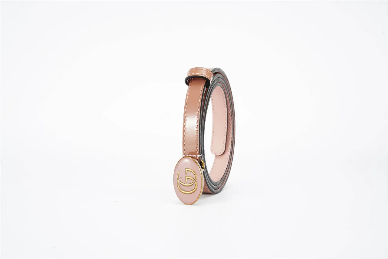 Gucci GG Marmont Pink Patent Leather Belt 7