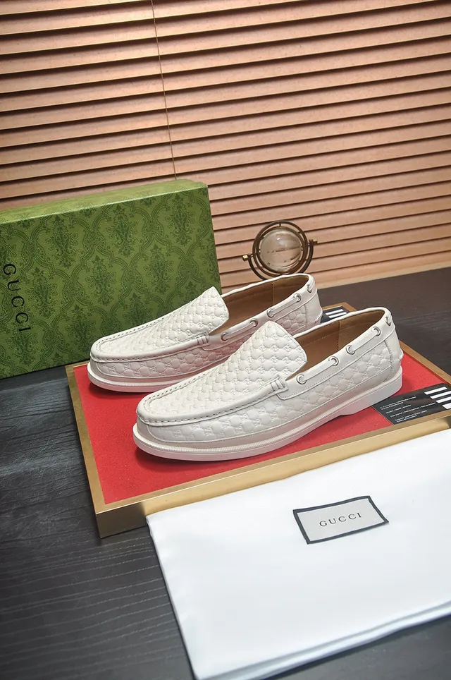 Gucci GG Marmont Quilted Off-White Loafers 8