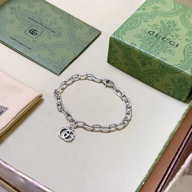 Gucci GG Marmont Twisted Rope-Link Silver Bracelet 3
