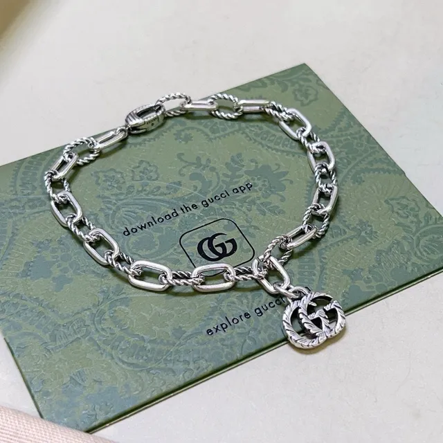 Gucci GG Marmont Twisted Rope-Link Silver Bracelet 4