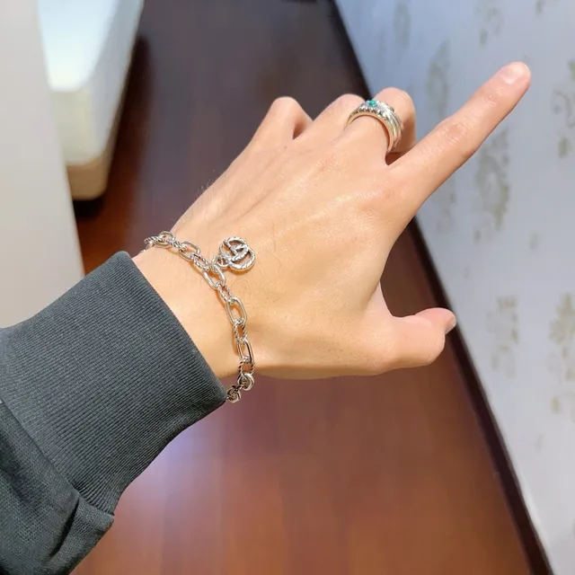 Gucci GG Marmont Twisted Rope-Link Silver Bracelet 5