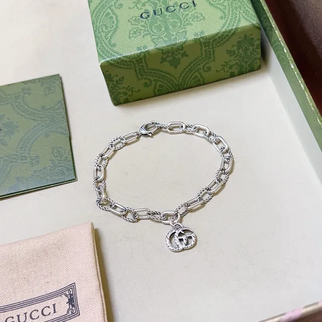 Gucci GG Marmont Twisted Rope-Link Silver Bracelet 7