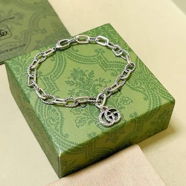 Gucci GG Marmont Twisted Rope-Link Silver Bracelet 9