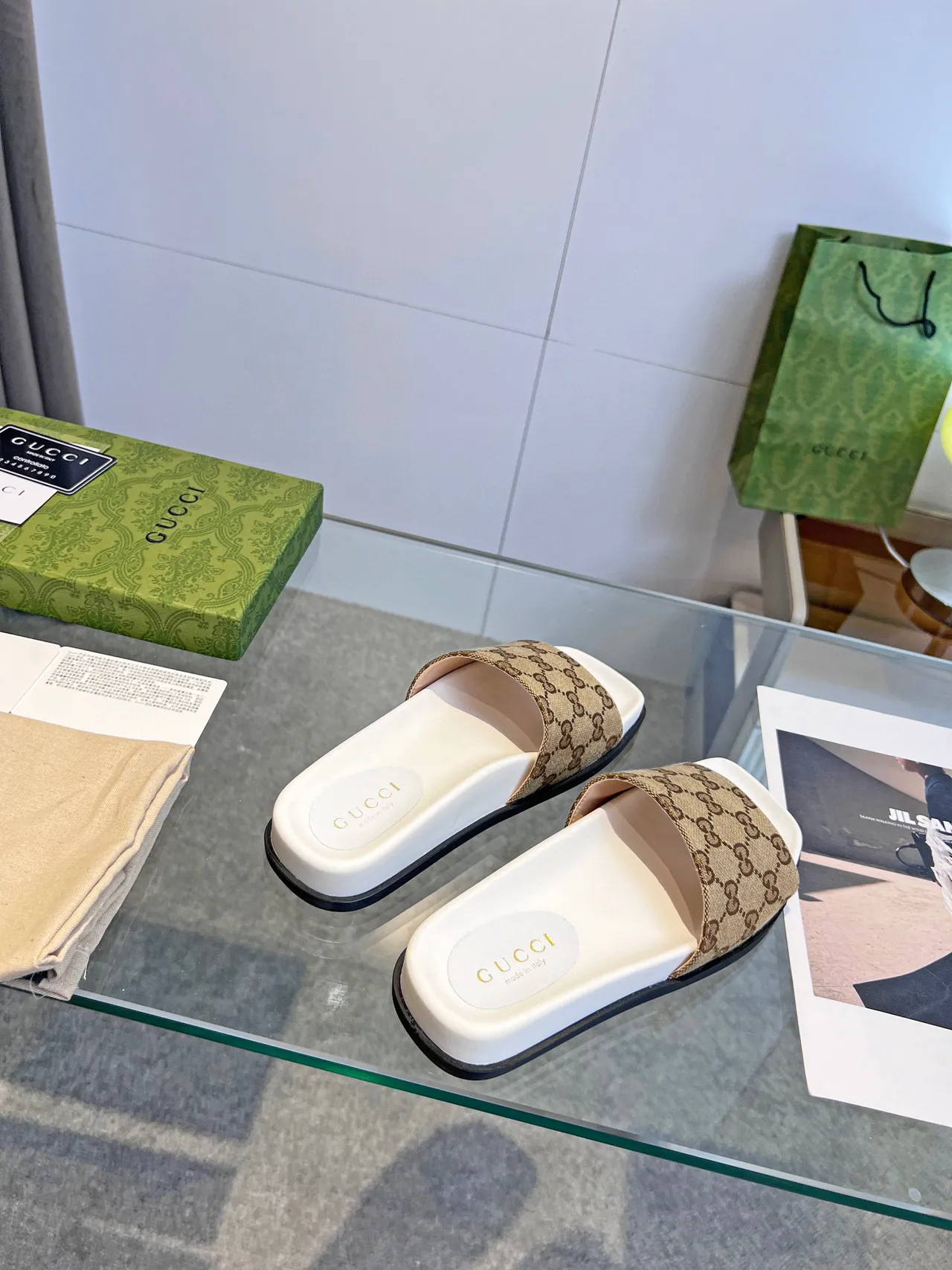 Gucci GG Monogram Canvas Slide Slippers 5