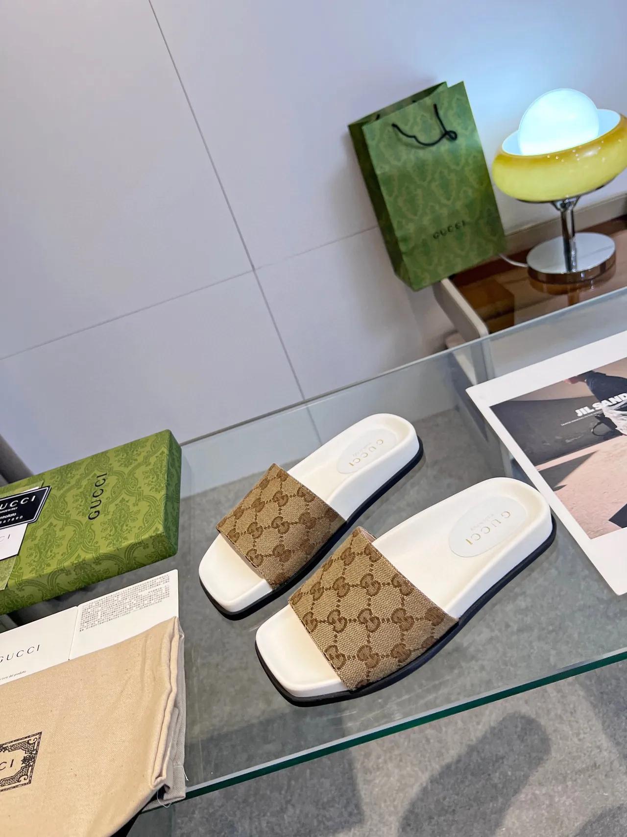 Gucci GG Monogram Canvas Slide Slippers 7