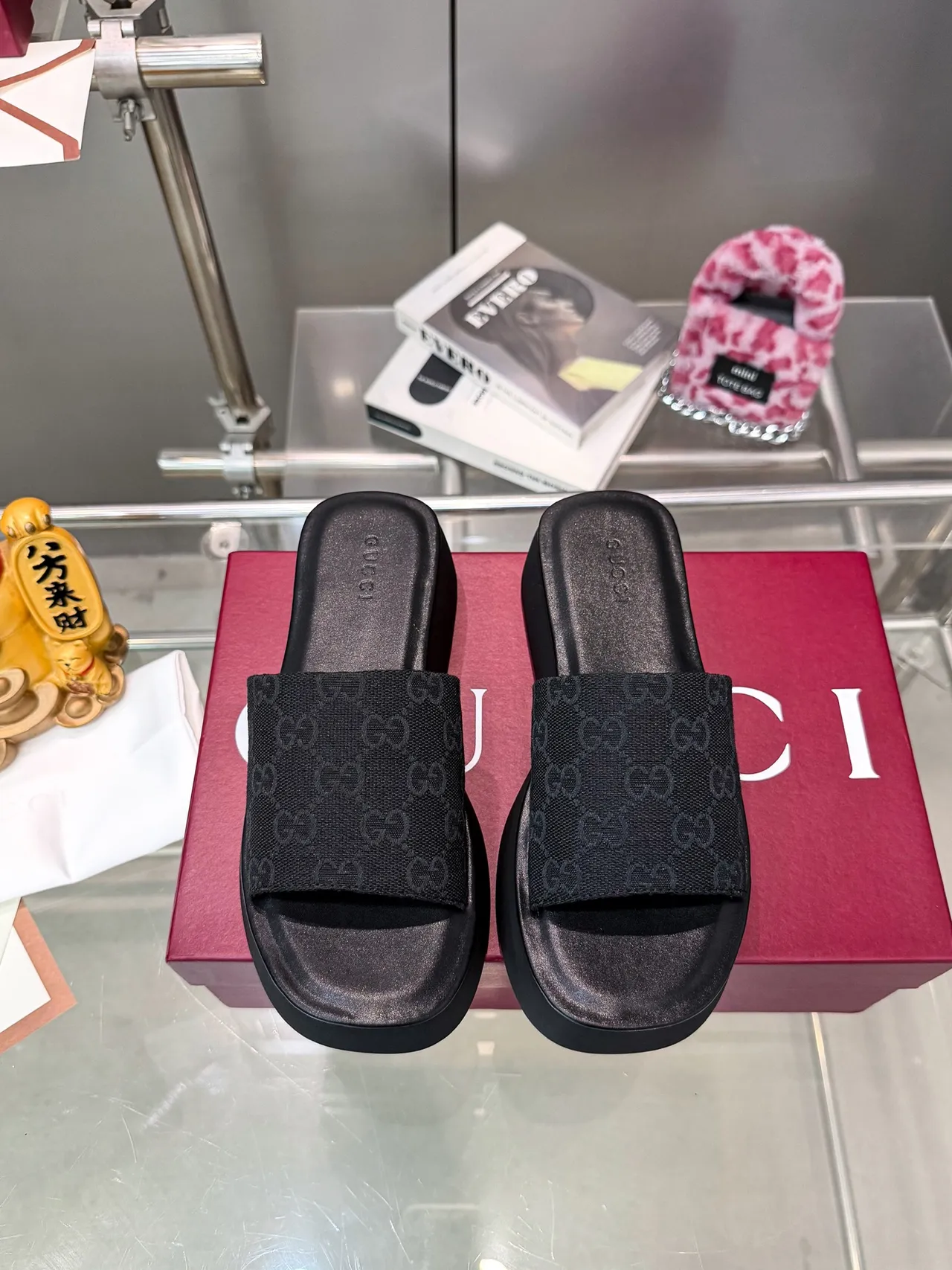 Gucci GG Monogram Platform Slide Slippers 13