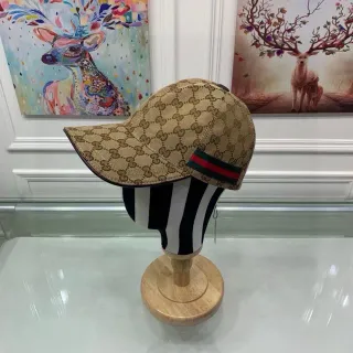 Gucci GG Supreme Monogram Web Stripe বেসবল ক্যাপ