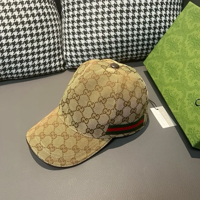 Gucci GG Supreme Monogram Web Stripe Baseball Cap 4