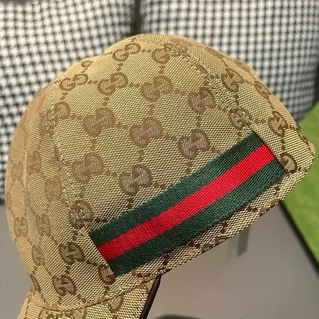 Gucci GG Supreme Monogram Web Stripe Baseball Cap 6