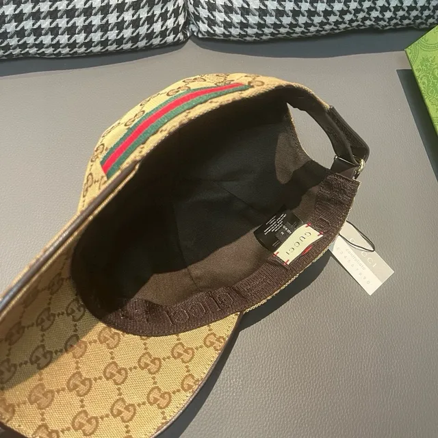 Gucci GG Supreme Monogram Web Stripe Baseball Cap 7