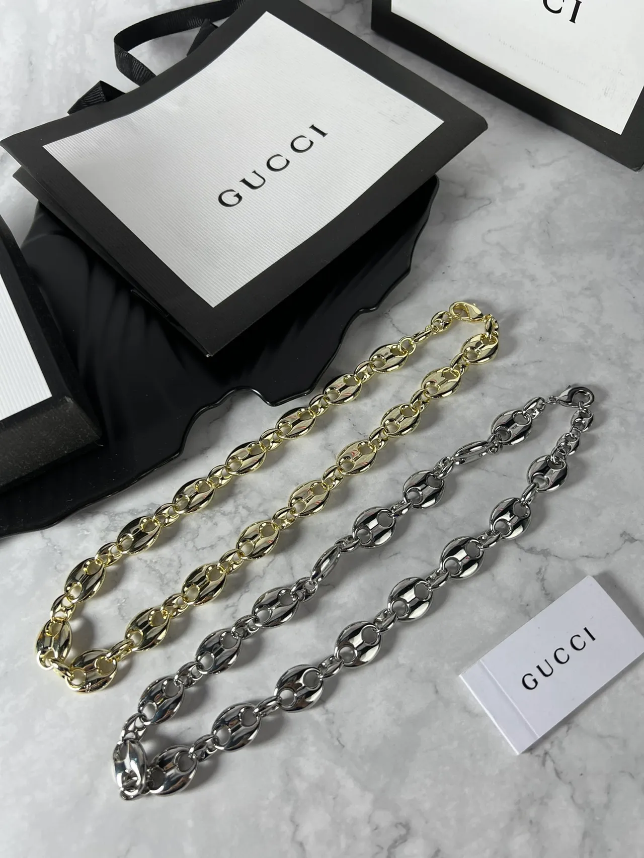 Gucci Gold Oval-Link Chain Necklace 4