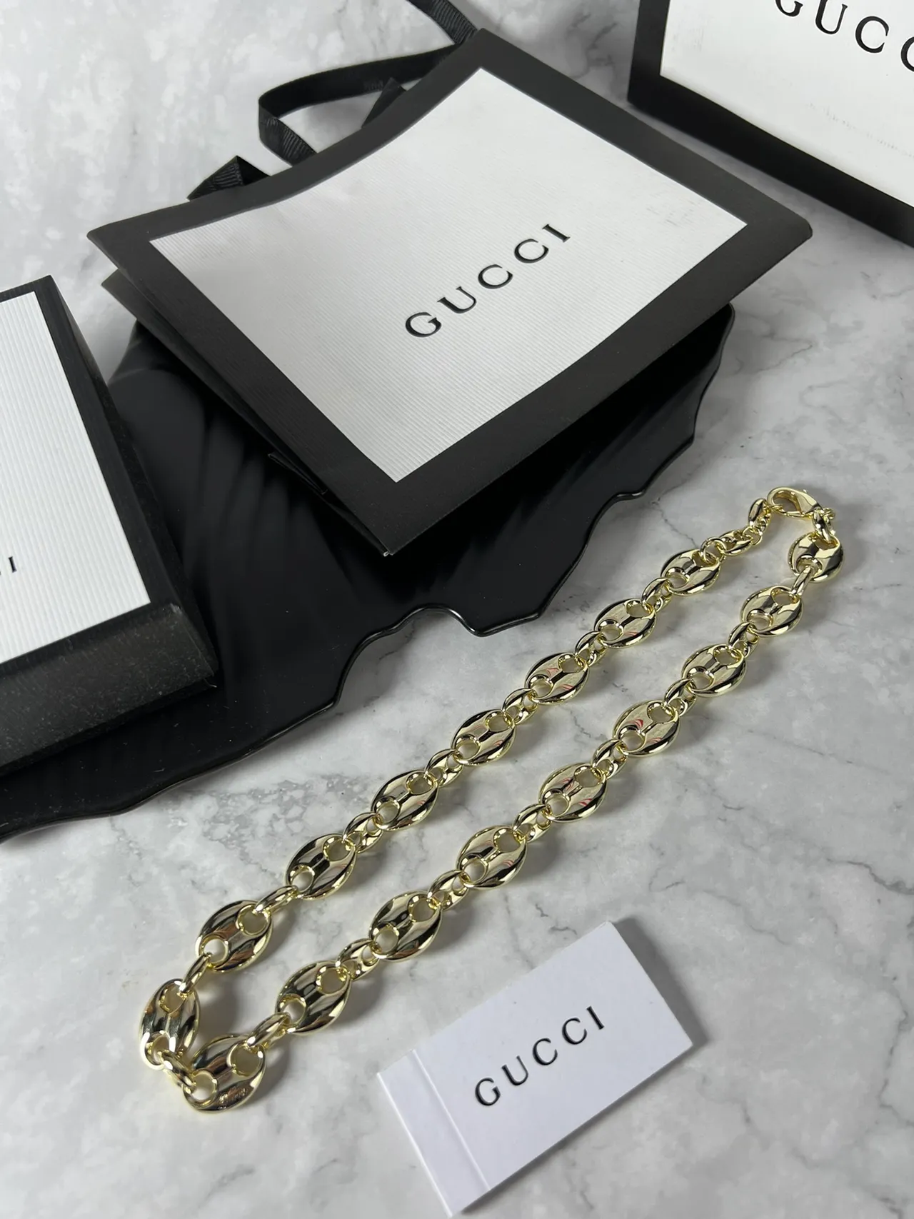 Gucci Gold Oval-Link Chain Necklace 6