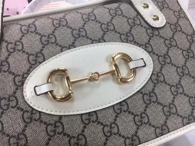 Gucci সবুজ বাদামী GG Supreme ক্যানভাস চামড়া ট্রিম টোট ব্যাগ 5
