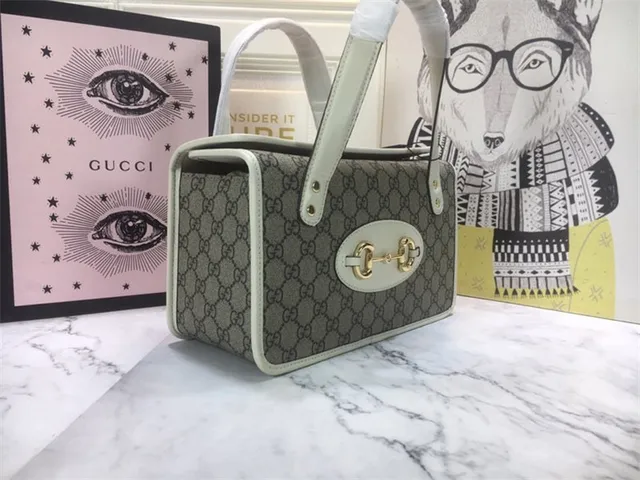 Gucci সবুজ বাদামী GG Supreme ক্যানভাস চামড়া ট্রিম টোট ব্যাগ 9