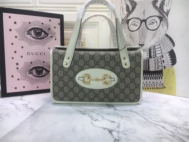 Gucci সবুজ বাদামী GG Supreme ক্যানভাস চামড়া ট্রিম টোট ব্যাগ 10