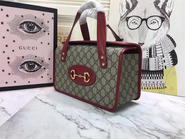 Gucci সবুজ বাদামী GG Supreme ক্যানভাস চামড়া ট্রিম টোট ব্যাগ 17