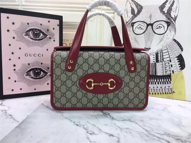 Gucci সবুজ বাদামী GG Supreme ক্যানভাস চামড়া ট্রিম টোট ব্যাগ 19