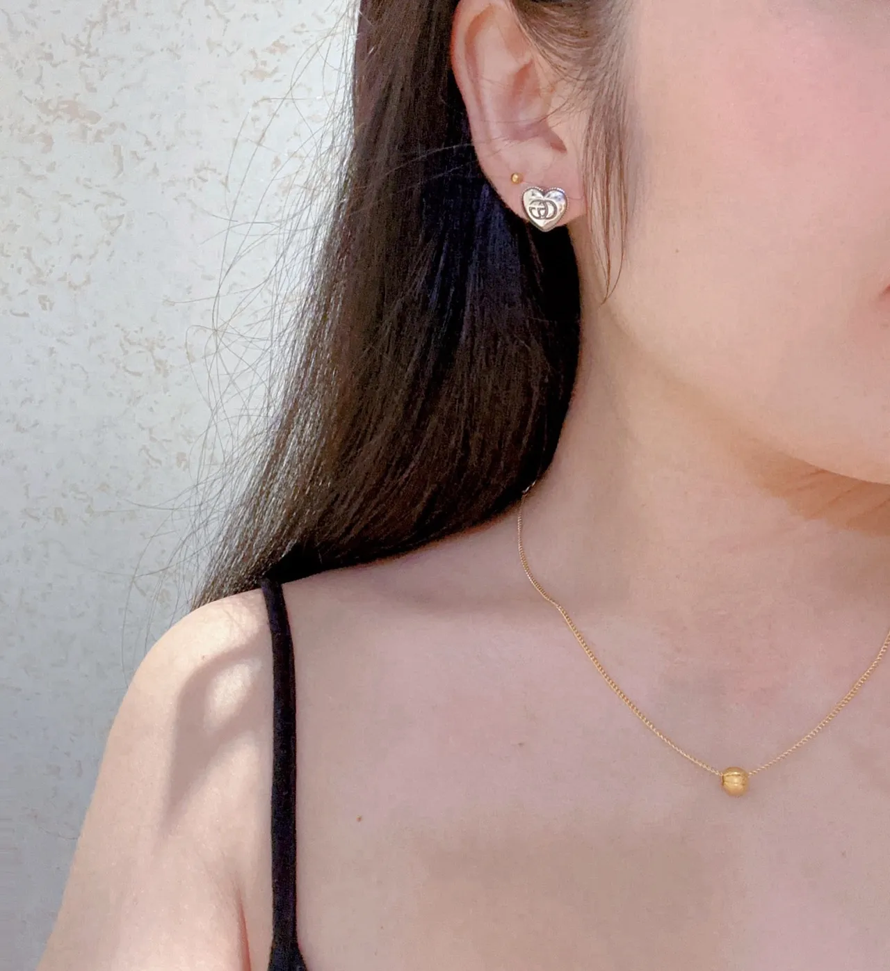 Gucci Heart-Shaped Interlocking GG Stud Earrings 6
