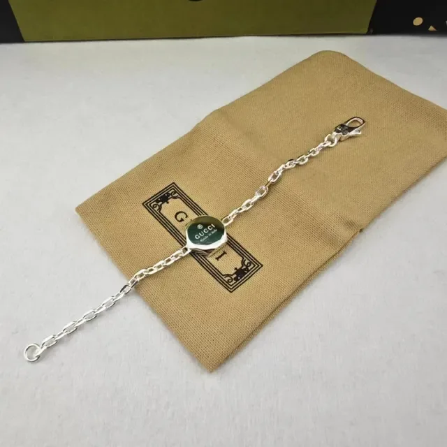 Gucci Hexagon Pendant Silver Chain Necklace 3