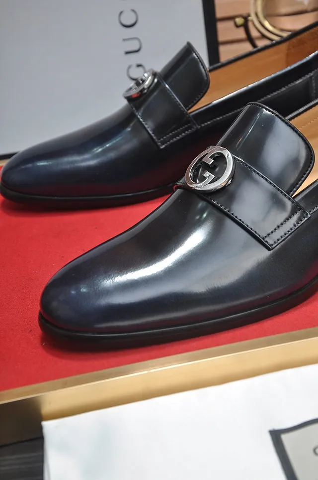 Gucci Horsebit 1955 Black Brown Polished Leather Buckle Loafer 2