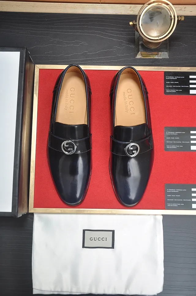 Gucci Horsebit 1955 Black Brown Polished Leather Buckle Loafer 5