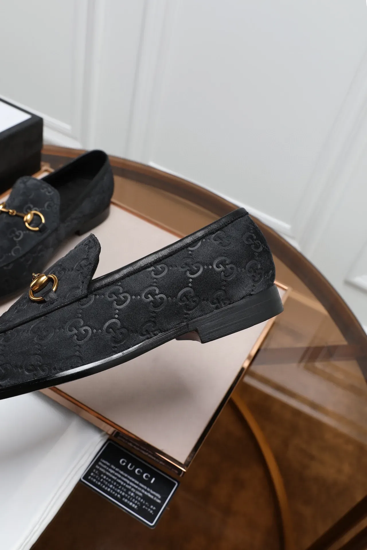 Gucci Horsebit 1955 Black GG Monogram Loafers 5