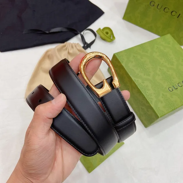 Gucci Horsebit 1955 Noir Or Boucle en forme de G Sangle lisse en cuir 4