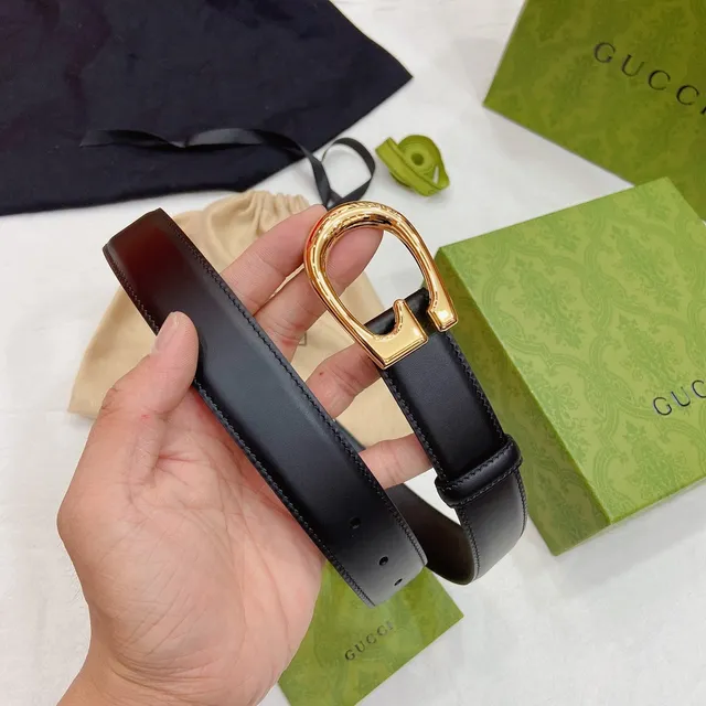 Gucci Horsebit 1955 Noir Or Boucle en forme de G Sangle lisse en cuir 5