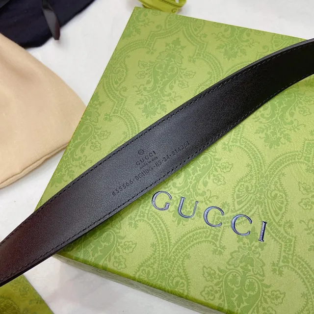 Gucci Horsebit 1955 Noir Or Boucle en forme de G Sangle lisse en cuir 7