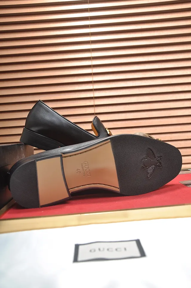 Gucci Horsebit 1955 Black Leather Gold Horsebit Loafers 3