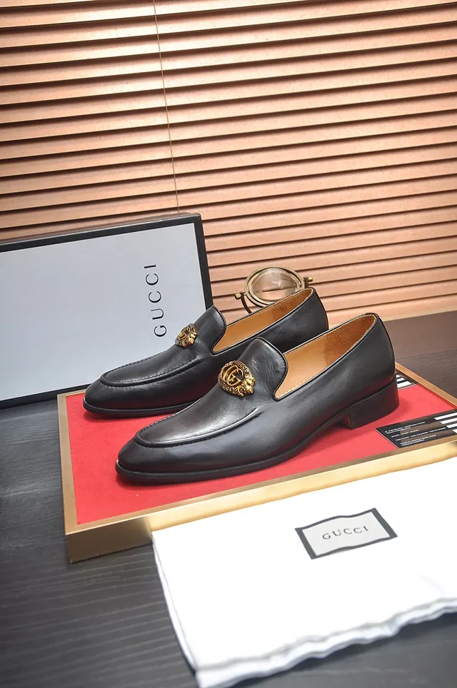 Gucci Horsebit 1955 Black Leather Gold Horsebit Loafers 4