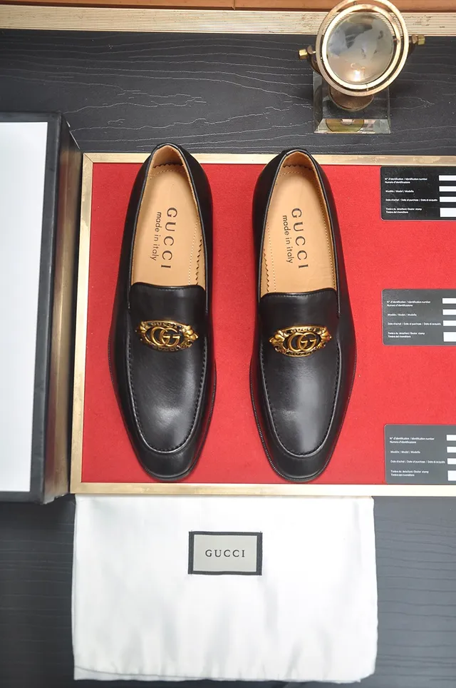 Gucci Horsebit 1955 Black Leather Gold Horsebit Loafers 5