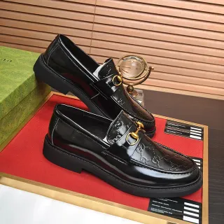 Gucci Horsebit 1955 黑色亮面皮乐福鞋