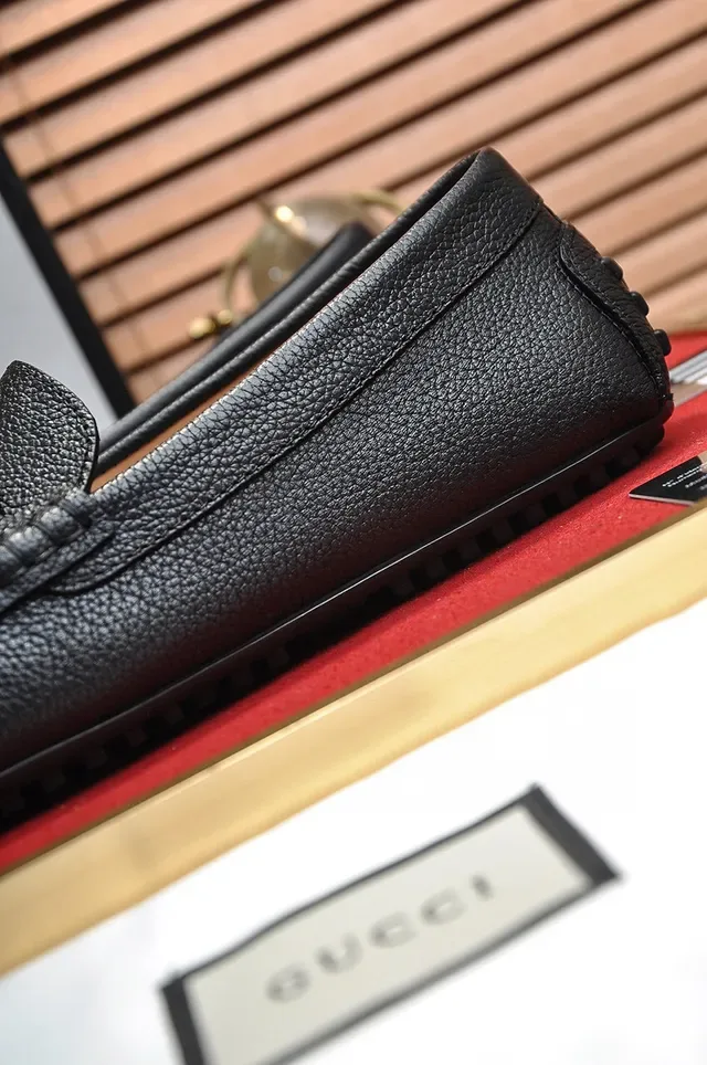 Gucci Horsebit 1955 Mocassins de Couro Preto Granulado 2